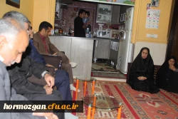 با حضور مدیر کل امور ایثارگران و مشاور امور ایثارگران ریاست دانشگاه فرهنگیان و سرپرست دانشگاه فرهنگیان هرمزگان انجام شد

دیدار با خانواده دانشجو معلم شهید ابراهیم تنیده و خانواده شهید همت الله شمسایی پدر مدرس پردیس های استان 13