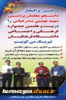 درخشش دانشجو معلمان پردیس شهید بهشتی هرمزگان در بیست و هفتمین جشنواره فرهنگی و اجتماعی دانشگاه فرهنگیان