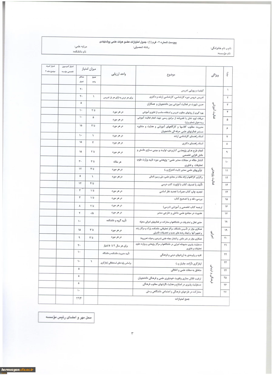 اطلاعیه معاونت آموزش و تحصیلات تکمیلی:
دستورالعمل انتخاب اعضای هیات علمی نمونه کشوری و پیشکسوت برگزیده 7