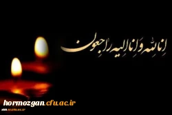 پیام تسلیت دکتر ضیایی سرپرست دانشگاه فرهنگیان هرمزگان به مناسبت درگذشت همکار محترم دانشگاه آقای محسن زارعی 2