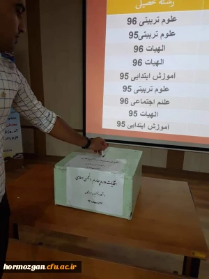 با حضور پرشور دانشجویان پردیس شهید بهشتی هرمزگان برگزار گردید:

انتخابات دوره ی چهارم انجمن اسلامی دانشجویان