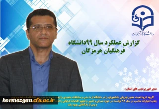 توسط مدیر امور پردیس های استان هرمزگان اعلام شد:

گزارش عملکرد سال ٩٩دانشگاه فرهنگیان هرمزگان