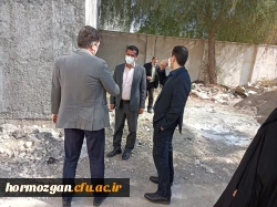 بازدید دکتر مصلحی مدیرکل طرح و برنامه دانشگاه فرهنگیان از پروژه های عمرانی دانشگاه فرهنگیان هرمزگان 12