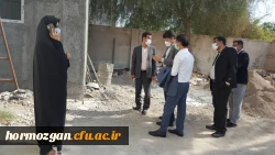 بازدید دکتر مصلحی مدیرکل طرح و برنامه دانشگاه فرهنگیان از پروژه های عمرانی دانشگاه فرهنگیان هرمزگان 13