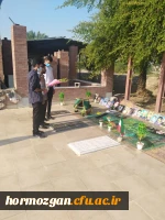 مراسم غبارروبی مزار شهداء،شهرستان رودان در روز دانشجو1