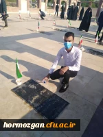 مراسم غبارروبی مزار شهداء،شهرستان رودان در روز دانشجو2