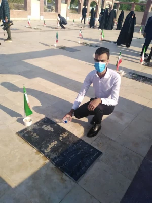 مراسم غبارروبی مزار شهداء،شهرستان رودان در روز دانشجو2