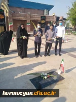 مراسم غبارروبی مزار شهداء،شهرستان رودان در روز دانشجو3