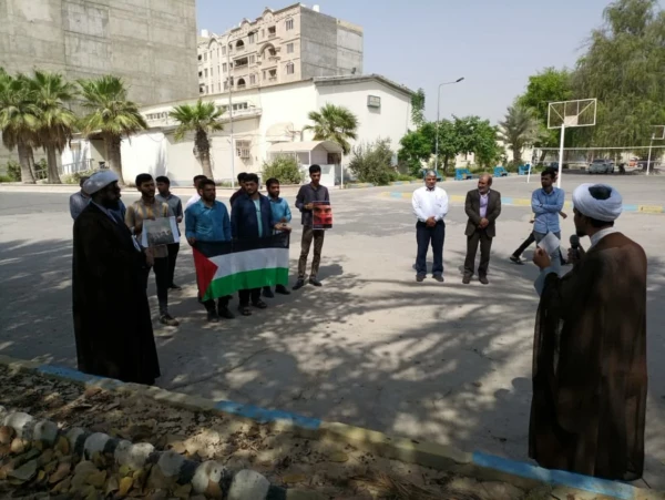 تجمع اساتید و دانشجویان دانشگاه فرهنگیان هرمزگان در حمایت از ملت مظلوم فلســـطین 4
