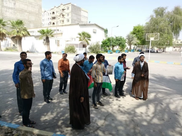 تجمع اساتید و دانشجویان دانشگاه فرهنگیان هرمزگان در حمایت از ملت مظلوم فلســـطین 7