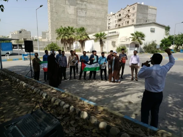 تجمع اساتید و دانشجویان دانشگاه فرهنگیان هرمزگان در حمایت از ملت مظلوم فلســـطین 8