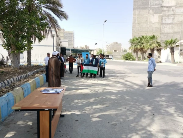 تجمع اساتید و دانشجویان دانشگاه فرهنگیان هرمزگان در حمایت از ملت مظلوم فلســـطین 12