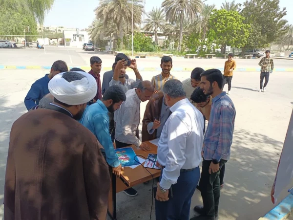 تجمع اساتید و دانشجویان دانشگاه فرهنگیان هرمزگان در حمایت از ملت مظلوم فلســـطین 13