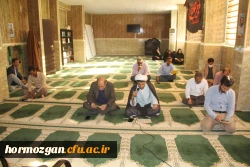 برگزاری مراسم پرفیض و روح بخش زیارت عاشورا  بمناسبت شهادت حضرت فاطمه الزهرا (س) در دانشگاه فرهنگیان هرمزگان 3