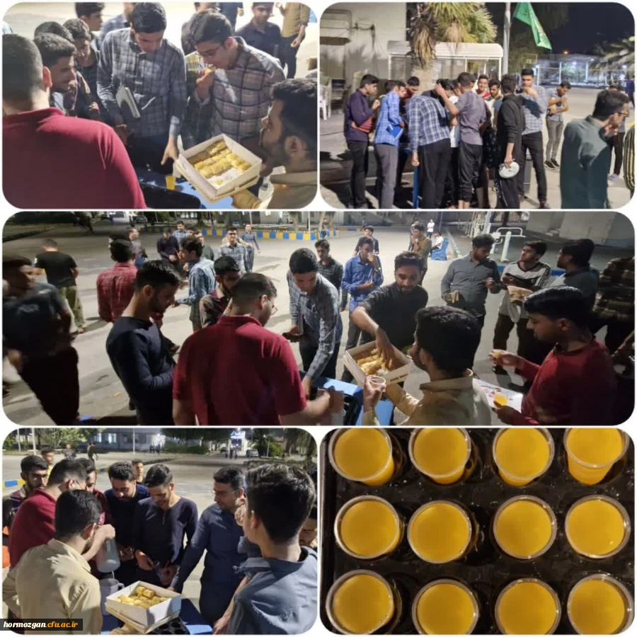 به مناسبت گرامیداشت ولادت حضرت علی اکبر علیه السلام و گرامیداشت روز جوان، ایستگاه صلواتی با همکاری هیأت دانشجویی سیدالشهداء دانشگاه فرهنگیان هرمزگان برگزار شد. 2