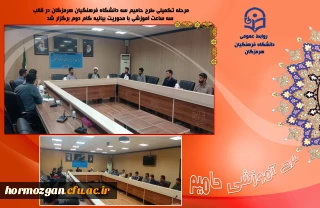 مرحله تکمیلی طرح حامیم سه دانشگاه فرهنگیان هرمزگان

مرحله تکمیلی طرح حامیم سه دانشگاه فرهنگیان هرمزگان در قالب سه ساعت آموزشی با محوریت بیانیه گام دوم برگزار شد.