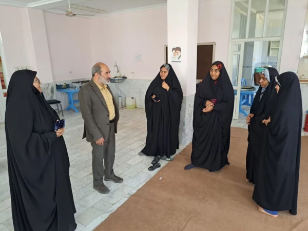 بازدید ودیدارمدیریت امور پردیس های دانشگاه فرهنگیان استان هرمزگان با دانشجویان موکب دانشجویی احسان الحسین علیه السلام شهرستان رودان،در مرکزتابعه رودان( دانشگاه فرهنگیان) 3