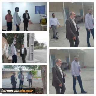 بازدید مدیریت امور پردیس های دانشگاه فرهنگیان هرمزگان از ساختمان حضرت آیت الله خامنه ای شهرستان میناب.
