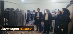  بازدید سرپرست دانشگاه فرهنگیان هرمزگان از خوابگاههای پردیس فاطمه الزهرا و زینب کبری و پیگیری مسایل و مشکلات آنها 2